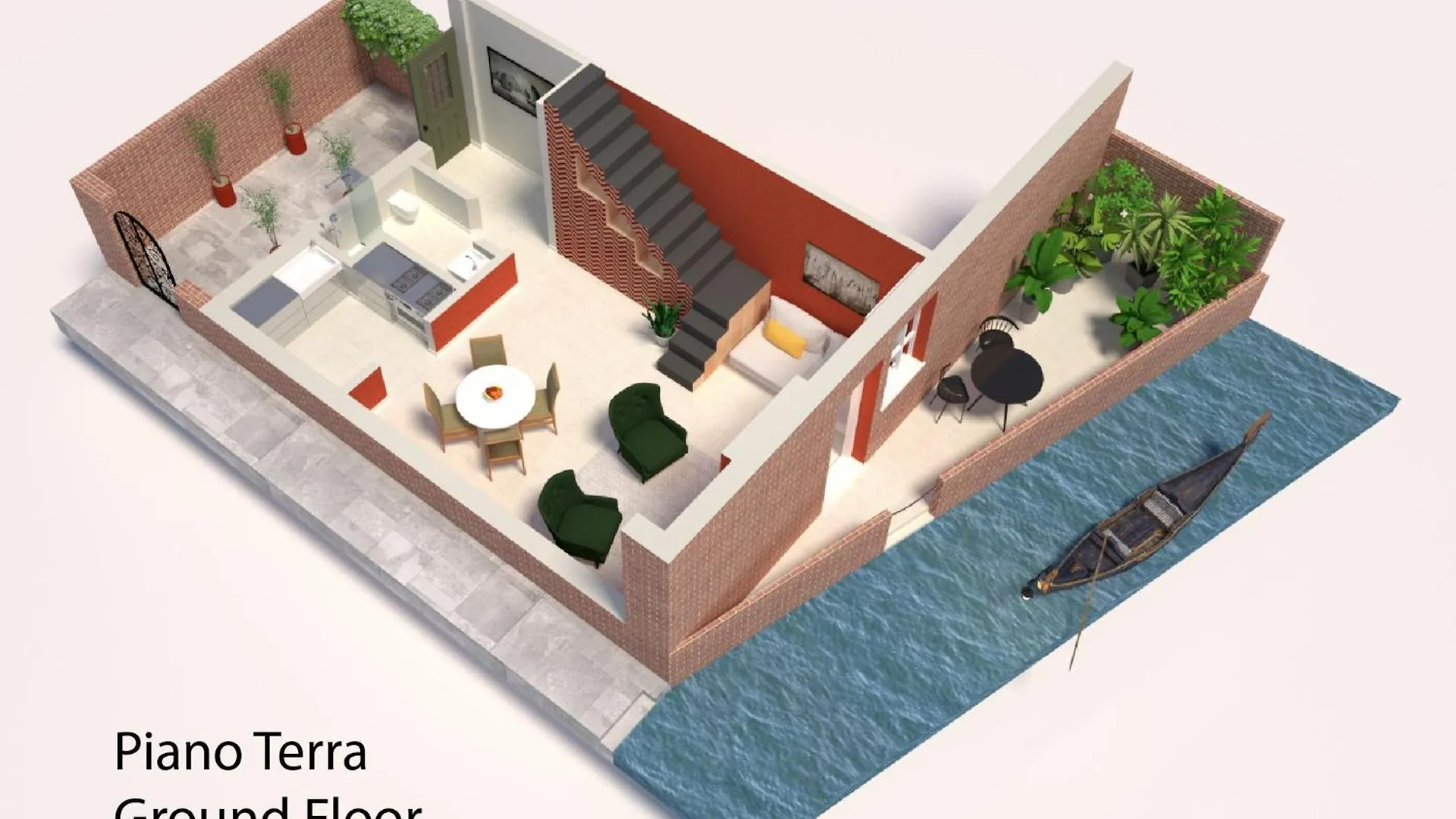 Appartamento Di Lusso Con Terrazza Sull'Acqua Venedik İtalya